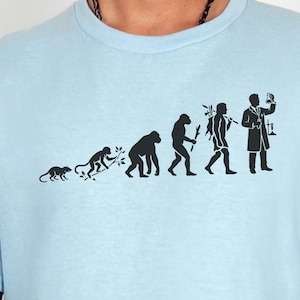 Funny Chemistry Tee, Evolution Of A Scientist Shirt, Lab Life Scientist Student Teacher, Biology Physics Med Lab Unisex Tee, Lab Life Shirt image 1