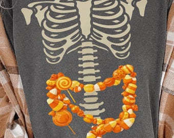 Comfort Colors GI Nurse Shirt, Funny Gastroenterologist Halloween Tee, Endoscopy Technologist Crewneck, Spooky Anatomical Healthcare
