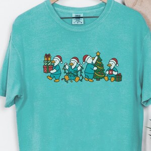 Christmas Scrub Top, Holiday Duck Shirt, Nurse Christmas Gift, Medical Staff Tee, Festive Doctor Sweater