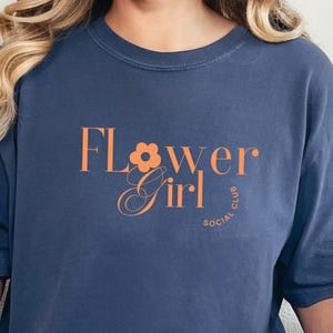 Comfort Colors Flower Girl Shirt, Flower Girl Social Club Tee, Kids Wedding Rehearsal Top, Petal Patrol Toddler Outfit, Flower Girl Tshirt image 1