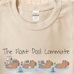 T-shirt voor verpleegkundigen in het drijfbad, grappig T-shirt voor verpleegkundigen met drijfbadthema, Capybara Comfort Colors, cadeau voor medisch personeel in de nachtdienst, Capybara-shirt