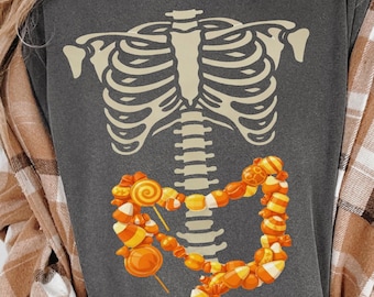 Comfort Colors GI Nurse Shirt, Funny Gastroenterologist Halloween Sweatshirt, Endoscopy Technologist Crewneck, Spooky Anatomical Healthcare