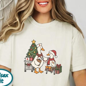 Pediatric Nurse Shirt, Christmas Nurse Gift, Nurse Goose Shirt, Pediatric Nurse Tee, Christmas Goose Shirt, Holiday Healthcare Shirt
