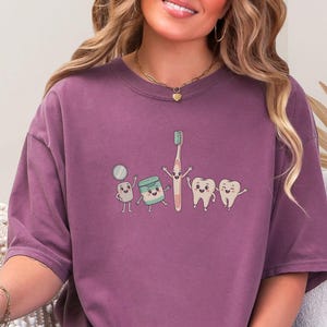 Comfort Colors Dental Hygiene Assistant T-Shirt | Pediatric Orthodontic Assistant Graduation Sweatshirt | Funny Dentistry Student, Rdh Shirt image 1
