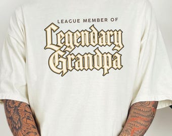 Camiseta Comfort Colors Cool Grandpa, Camiseta League Member Of Legendary Grandpa, Camiseta Vintage Streetwear Grandfather, Camiseta Cool Grandpa