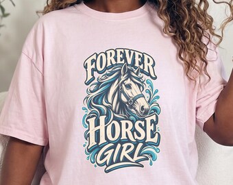Comfort Colors In My Horse Girl Era Shirt, Forever Horse Girl T-Shirt, Retro Equestrian Horseback Riding Shirt, Vintage Countryside