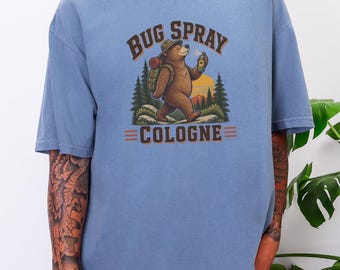 Funny Hiking Shirt, Outdoor Nature Tee, Camper Gift Idea, Bug Spray Cologne Shirt, Bear Hiking Tee, Hiking Humor Gift, Hiking Lover Shirt