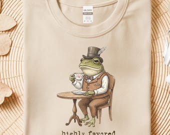 Lustiges Frosch-Shirt | "Hoch bevorzugt, leicht aromatisiert" Tee | Teeliebhaber | Schickes Amphibien Art T-Shirt