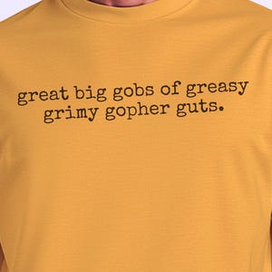 Dark Humor Chef Life Cooking Gag Shirt, Great Big Gobs Of Greasy Grimy Gopher Guts, Kitchen Humor 90s Gen Z Gift, Dark Humor Shirt image 1