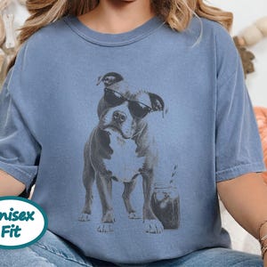 Funny Pitbull Shirt, Iced Coffee Dog Lover Gift, Pittie Mom Tee, Bully Breed Graphic Shirt, Vintage Dog Tee imagem 8