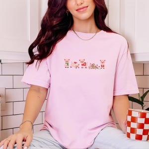 Christmas Pig Shirt, Cute Pig Christmas Gift, Holiday Pig Graphic Tee, Christmas Animal Shirt image 9