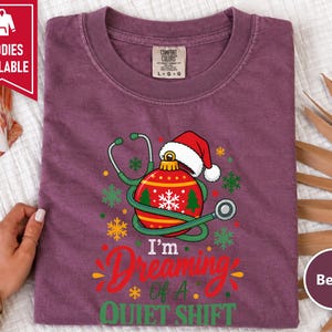 Nurse Christmas Sweatshirt, Funny Nurse Holiday Gift, Quiet Shift Shirt, Christmas ICU Nurse Top, RN Christmas Hoodie image 5