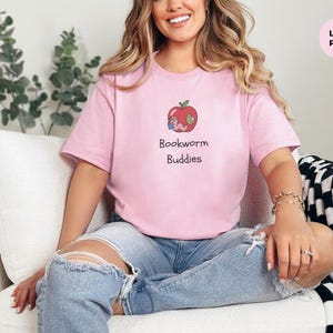 Bookworm Buddies Digital Print | Funny Reading Squad and Book Lover Gift | Aesthetic Bookish Design Looks Like Embroidery PNG SVG Art afbeelding 5