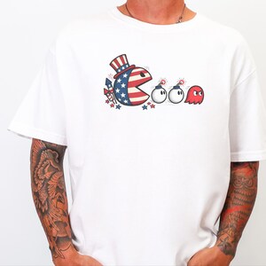 Patriotic Arcade Tee, 4th Of July Fourth, Funny Patriotic Tee, Retro Video Game, Gamer Gift For Him image 8