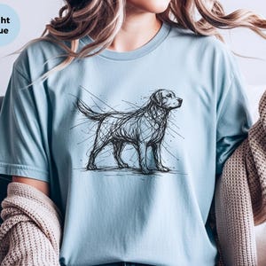 Camiseta de Labrador Retriever, Camiseta Sketch Lab, Ropa para Perros de Agua, Camiseta Canina Activa imagen 2