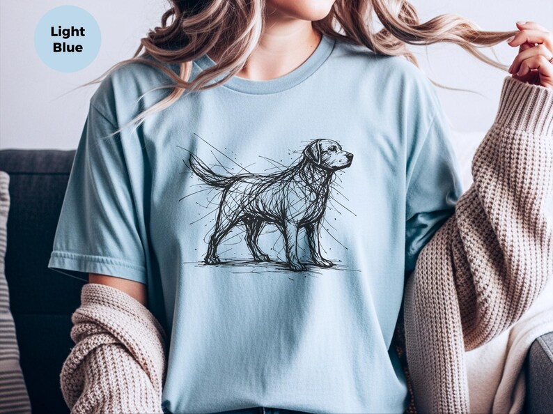 Camiseta de Labrador Retriever, Camiseta Sketch Lab, Ropa para Perros de Agua, Camiseta Canina Activa imagen 2