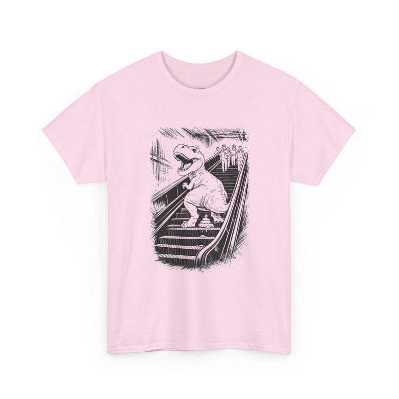 T-Rex Dinosaur Pooping On An Escalator image 10