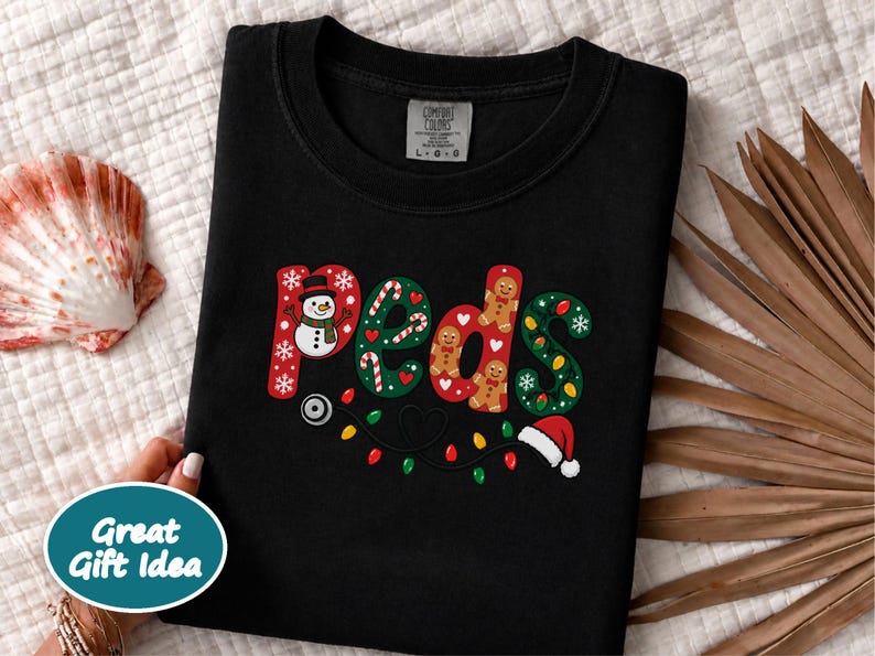 Camiseta navideña para enfermera pediátrica, regalo festivo para enfermera pediátrica, sudadera navideña para enfermera, top navideño para enfermera pediátrica imagen 8
