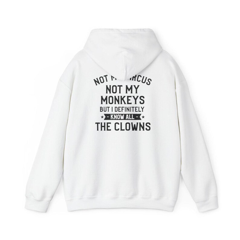 Camiseta divertida de payaso, regalo para fiestas temáticas de circo, camiseta con humor sarcástico, camiseta "No es mi circo, no son mis monos". imagen 12