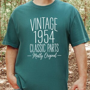 70th Birthday Shirt, 70 Year Old Gift, 1954 Birthday Shirt, Vintage 1954 Classic Parts Mostly Original, Turning 70 Shirt, 70th Birthday Gift