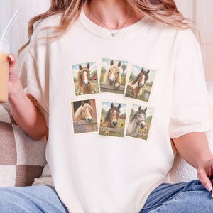 Vintage Horse Stamp Shirt, Equestrian Girl Gift, Vintage Horse Print Tee, Farm Girl Shirt, Horse Lover Gift image 10