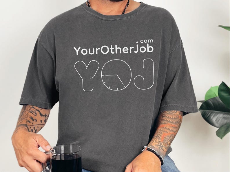 Comfort Colors Entrepreneur Graphic Designer Shirt, YourOtherJob.com Side Hustle Tshirt, Microbusiness Solopreneur Freelancer Content image 7