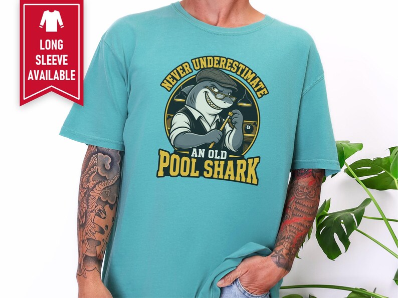 Billiards Shirt, Funny Pool Shark Shirt, Pool Player Gift, 8 Ball Shirt, Shark Graphic Tee, Billiard Lover Gift, Pool Hall Shirt image 5