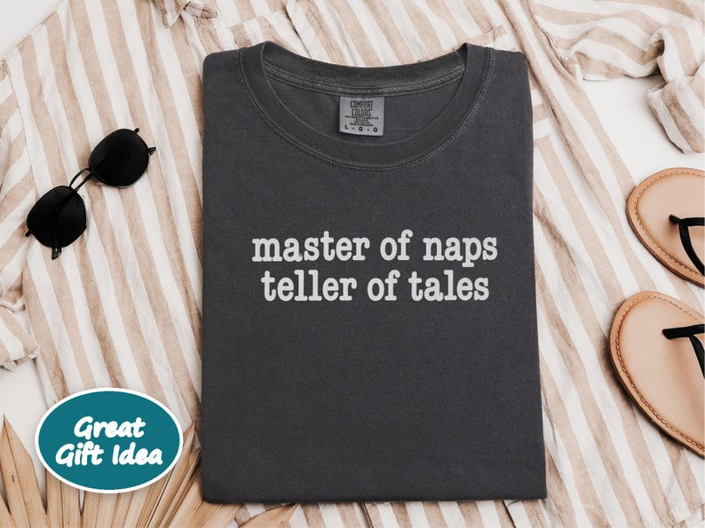 Grandpa Shirt, Funny Grandpa Gift, Master Of Naps Teller Of Tales Shirt, Pops Birthday Gift, Grandfather Tee, Typography Grandpa Shirt image 7
