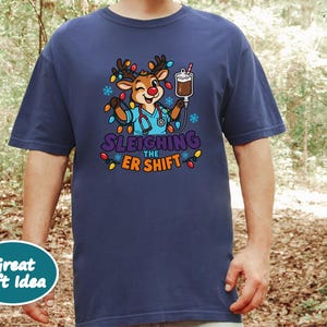 Er Christmas Shirt, Sleighing The Er Shift Nurse Top, Emergency Room Gift, Christmas Nurse Sweatshirt, Medical Staff Tee, Holiday Rn Gift image 9