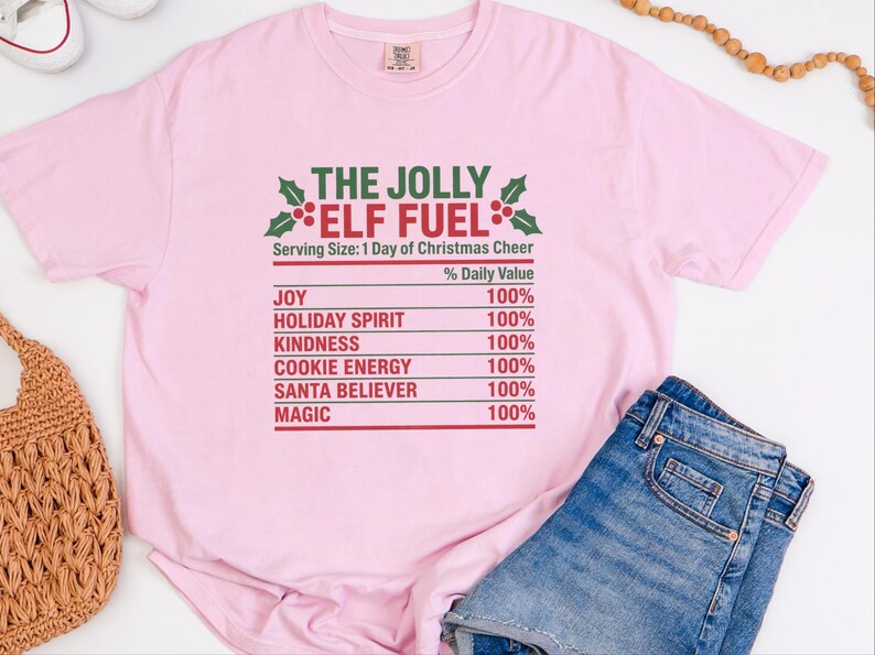 Christmas Elf Shirt, Funny Christmas Tee, Elf Costume, Holiday Family Shirt, Matching Christmas Shirt, Elf Fuel Shirt image 4