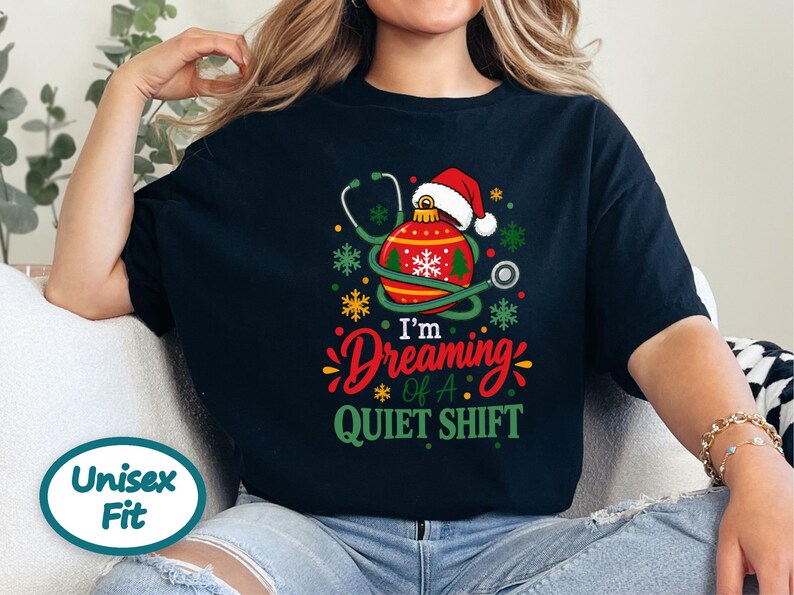 Nurse Christmas Sweatshirt, Funny Nurse Holiday Gift, Quiet Shift Shirt, Christmas ICU Nurse Top, RN Christmas Hoodie image 4