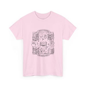 Magic of Reading Bookish Shirt Witchy Gift Dark Academia Enchanted Pages Mystical Library Design Book Lovers and Bookworms Fantasy Art image 2