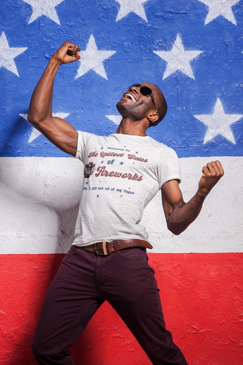 United States of Fireworks 4th of July Shirt - Patriotic American Flag Tee, Red White and Blue Independence Day Celebration Outfit for afbeelding 9