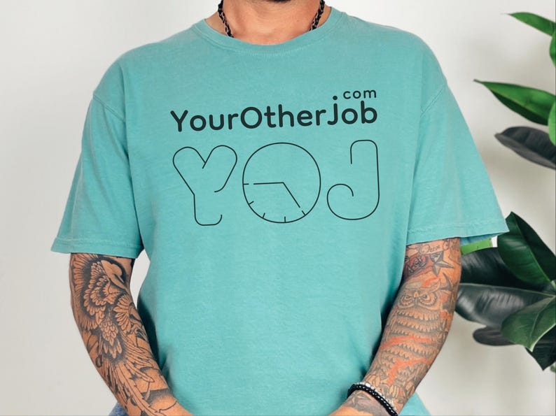Comfort Colors Entrepreneur Graphic Designer Shirt, YourOtherJob.com Side Hustle Tshirt, Microbusiness Solopreneur Freelancer Content image 5