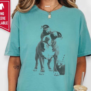 Funny Pitbull Shirt, Iced Coffee Dog Lover Gift, Pittie Mom Tee, Bully Breed Graphic Shirt, Vintage Dog Tee imagem 9