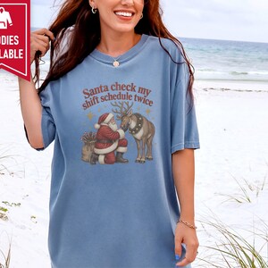 Night Shift Nurse Christmas Shirt, Vintage Santa Holiday Shirt, Night Shift Worker Gift, Christmas Nurse Tee, Retro Santa Claus Sweatshirt image 4