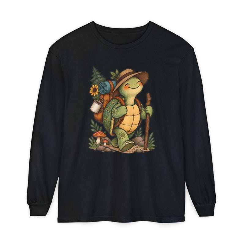 Turtle Lover Shirt, Hiking Gift Women, Camping Lover Gift, Outdoor Nature Tee, Wildlife Walking Shirt image 13