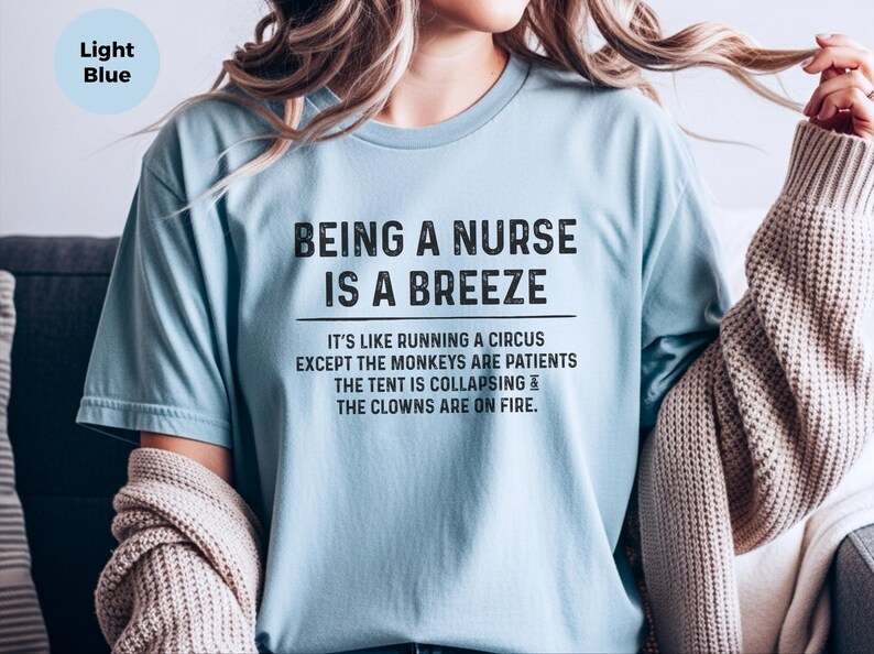 T-shirt humoristique sur le thème des infirmières, « Être infirmière, c'est facile », T-shirt drôle pour infirmières sarcastiques, Humour hospitalier, T-shirt « Pas mon singe », Anniversaire médical image 4