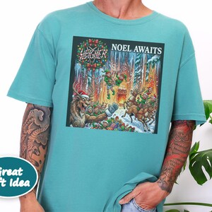 Heavy Metal Christmas Shirt, Sleigher Noel Awaits Thrash Holiday Tee, Punk Rock Christmas Gift, Metalhead Holiday Sweatshirt image 9