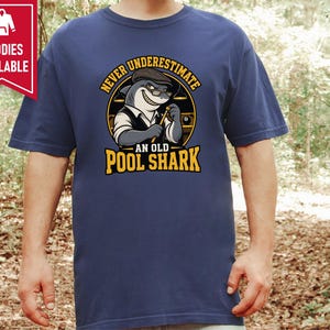 Billiards Shirt, Funny Pool Shark Shirt, Pool Player Gift, 8 Ball Shirt, Shark Graphic Tee, Billiard Lover Gift, Pool Hall Shirt image 10