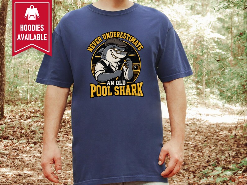 Billiards Shirt, Funny Pool Shark Shirt, Pool Player Gift, 8 Ball Shirt, Shark Graphic Tee, Billiard Lover Gift, Pool Hall Shirt image 10