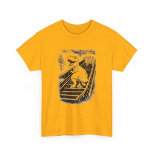T-Rex Dinosaur Pooping On An Escalator image 4