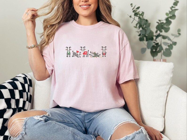 Christmas Goat Shirt, Christmas Goat Gift, Farm Animal Christmas Tee, Goat Lover Shirt, Christmas Farm Shirt image 7