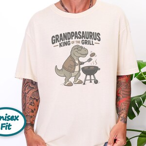 Grandpasaurus King Of Grill Shirt, Father's Day Grandpa Gift, Grill Master Tee, BBQ Lover Shirt, Funny Grandpa T-Shirt image 8