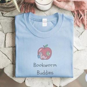 Bookworm Buddies Digital Print | Funny Reading Squad and Book Lover Gift | Aesthetic Bookish Design Looks Like Embroidery PNG SVG Art afbeelding 8