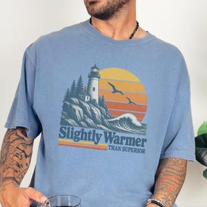 Lake Superior Shirt, Funny Lake Superior Gift, Lighthouse Tee, Retro Lake Vacation Shirt, Great Lakes Souvenir afbeelding 8