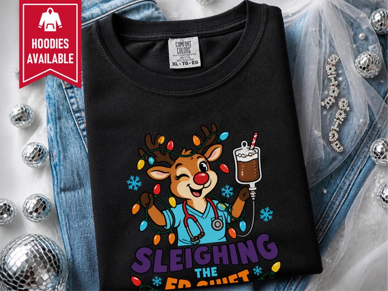 Er Christmas Shirt, Sleighing The Er Shift Nurse Top, Emergency Room Gift, Christmas Nurse Sweatshirt, Medical Staff Tee, Holiday Rn Gift image 7