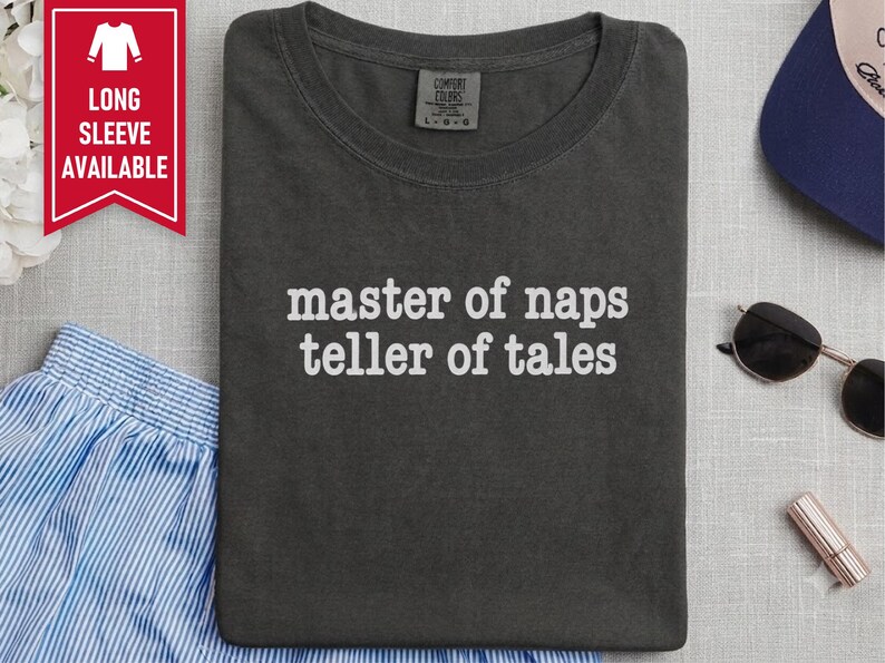 Grandpa Shirt, Funny Grandpa Gift, Master Of Naps Teller Of Tales Shirt, Pops Birthday Gift, Grandfather Tee, Typography Grandpa Shirt image 4