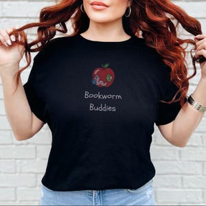 Bookworm Buddies Digital Print | Funny Reading Squad and Book Lover Gift | Aesthetic Bookish Design Looks Like Embroidery PNG SVG Art afbeelding 2