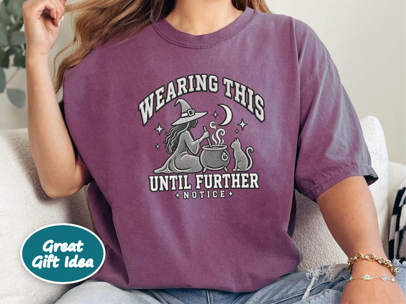 Witch Halloween Shirt, Spooky Season Tee, Witchy Cat Shirt, Halloween Party Top, Salem Witch Costume Tee, Sarcastic Witch Sweatshirt image 10